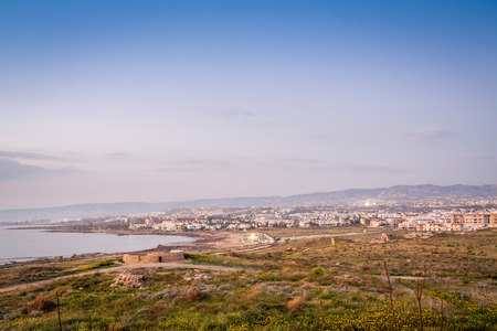 Modern Paphos and ancient royal tombs, Republic of Cyprusの写真素材