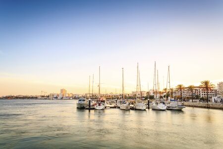 Marina on Arade River in Portimao, Algarve, Portugal