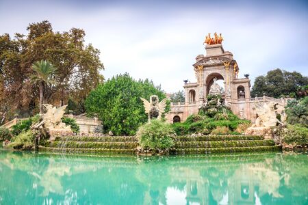 Cascada monumental in Parc de la Ciutadella, Barcelona, Spainの写真素材