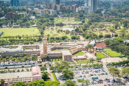 Kenya Parliament Buildings in the city center of Nairobi.の写真素材