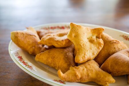 East african sweet doughnuts called mandazi, Kenyaの写真素材