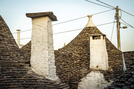 Traditional trulli houses in Arbelobello, Puglia, Italy, Europeの写真素材
