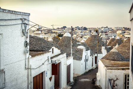 Traditional trulli houses in Arbelobello, Puglia, Italy, Europeの写真素材