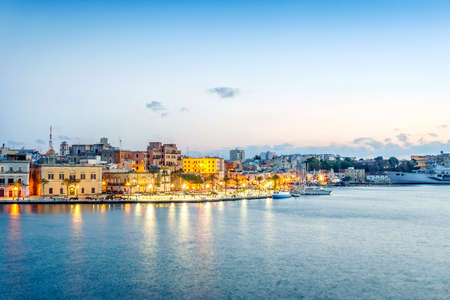 Panorama of Brindisi in the late afternoon, Puglia, Italyのeditorial素材
