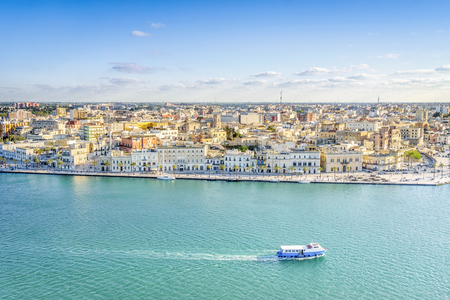 Aerial panorama of Brindisi in the afternoon, Puglia, Italyのeditorial素材
