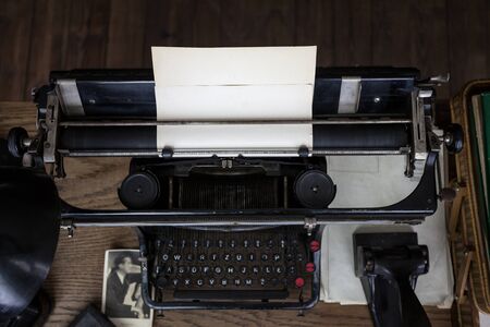 Original vintage german typewriter used in 1940'sの写真素材