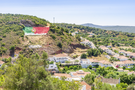 Picturesque Alte cityscape, little town located in hills of Algarve, Portugalの写真素材