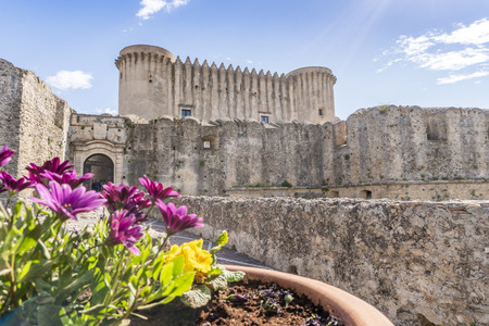 Norman castle from XI century in Santa Severina, Calabria, Italyのeditorial素材
