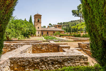Convent of San Francisco in Alhambra palace complex in Granada, Andalusia, Spainのeditorial素材