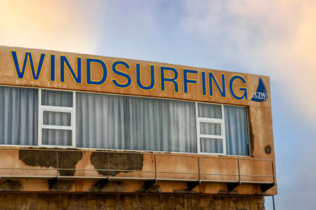 Pozo Izquierdo, Spain - December 3, 2021: International Center of Windsurfing in Pozo Izquierdo,...