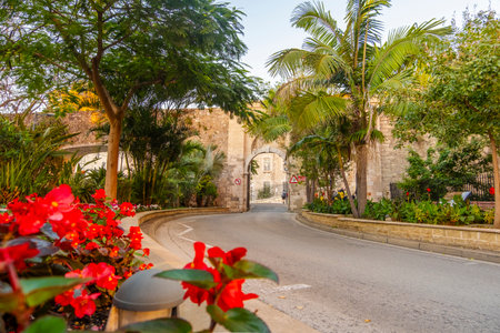 Beautiful view of the SouthPort Gates of Gibraltar - British overseas territoriesの写真素材