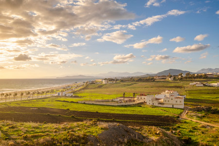 Beautiful Landscape of Fnideq with Sea View, Moroccoの写真素材