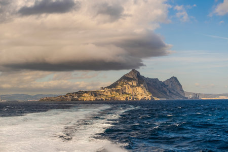Landscape View of Gibraltar, Spain's South Coast, Europeの写真素材