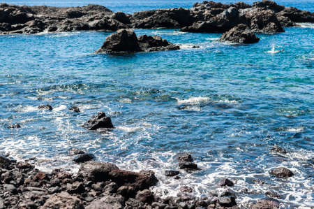 Volcanic coastal landscapeの写真素材