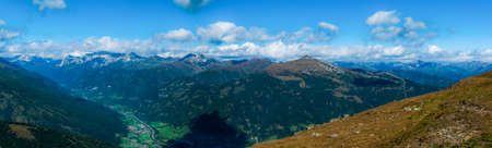 Wide panorama picture of a moor landscape in Styria, Austriaの写真素材