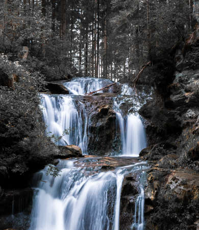 Small waterfall in Styria with soft water