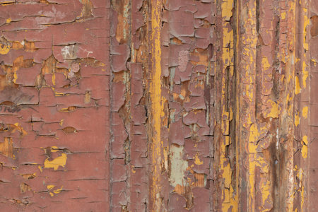 Rusty metal background with peeling paint, old rusty metal backgroundの写真素材
