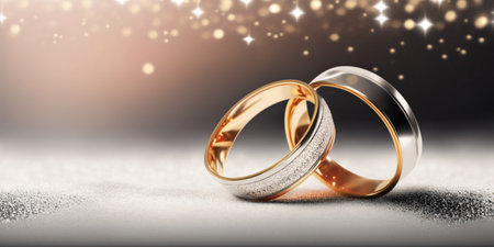 The wedding ring with AI generated.の素材