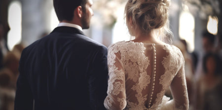 The wedding ceremony with AI generated.の素材