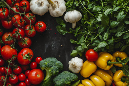 Vibrant fresh vegetables includingの素材