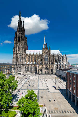 Cologne cityscape in summerのeditorial素材