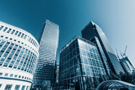 skyscrapers in a finance districtの写真素材