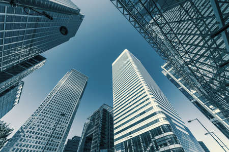 skyscrapers in a finance districtの写真素材