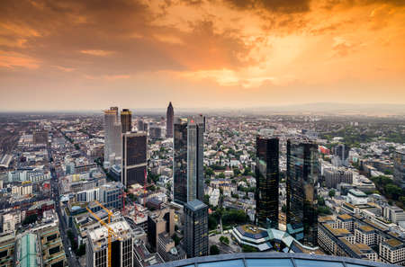 Skyline of Frankfurt, Germanyのeditorial素材