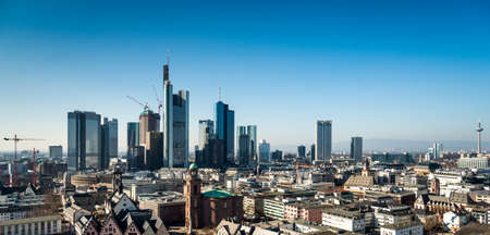 Skyline of Frankfurt, Germanyのeditorial素材