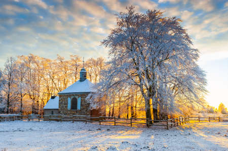 High Fens Winter Landscapeの写真素材