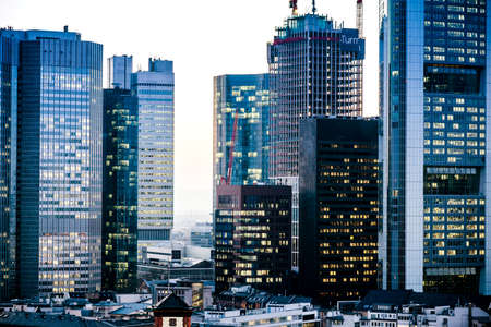 Frankfurt (Main) Skyline Architectureのeditorial素材