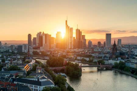Frankfurt (Main) Skyline Architectureの写真素材