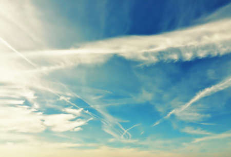 Cloudy sky. cross process Background with cloudy sky. Post production: Cross proces