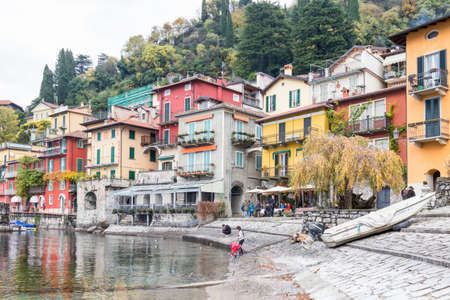 20 Dic 2016, Varenna -CO Italy . View of the small town of Varenna. Characteristic town situated on the shores of the Como lake in Lombardyのeditorial素材