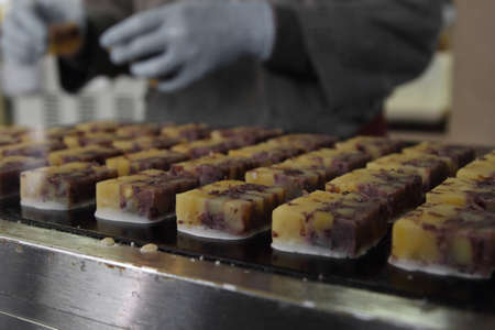 Japanese traditional yam and taro cakeの写真素材