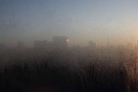 water drops on windowの写真素材