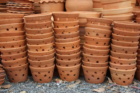 flower potsの写真素材