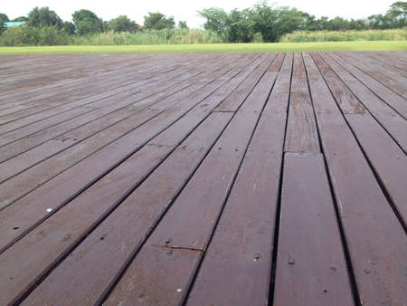 Wooden floor terrace of the houseの素材