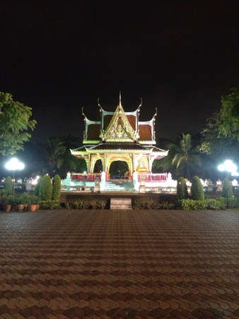Thai pavilion at nightの素材