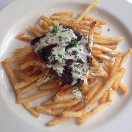 Steak with french friesの素材
