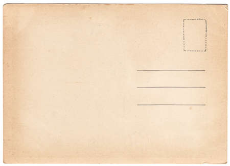 Blank vintage postcard backの写真素材