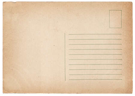 Blank vintage postcard backの写真素材