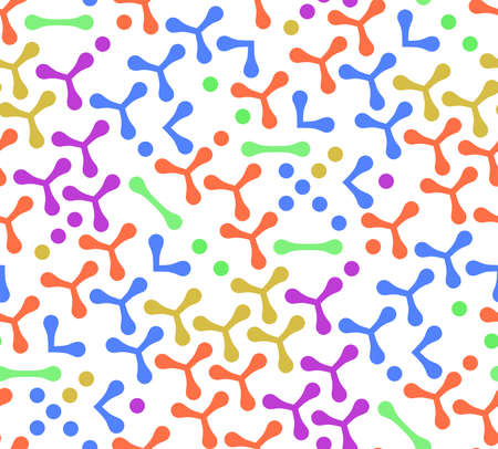 Colored triangles, abstract geometric vector seamless pattern background.のイラスト素材