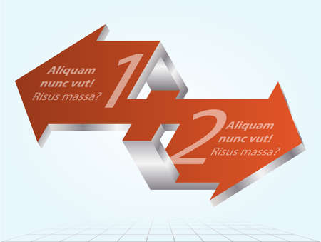 3D Impossible Arrows Inforgraphic Element Icon Signのイラスト素材