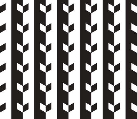Black and White Vector Seamless Pattern Background. Lines Appear to Tilt, but Image Consists of Squares Only.のイラスト素材