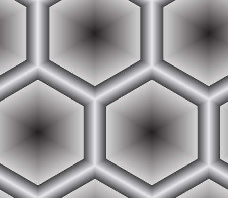 3D Abstract Lattice Seamless Pattern, Vector Illustration.