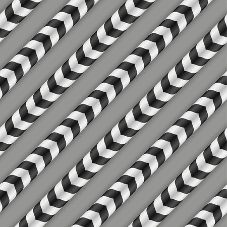 Moving Stripes, Optical Illusion, Vector Seamless Pattern. Some motion and waving appear.のイラスト素材
