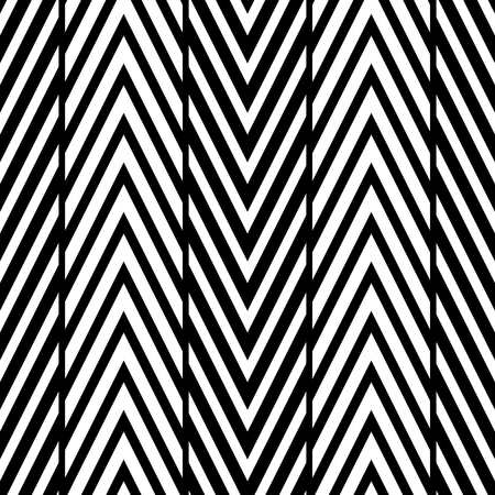 Abstract Black and White Herringbone Illusion Vector Seamless Pattern. Line appears to tilt.