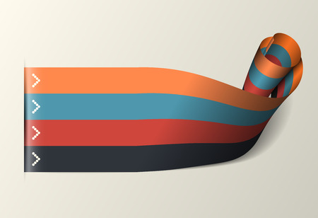 Twisted Ribbon, Vector Infographics Templateのイラスト素材