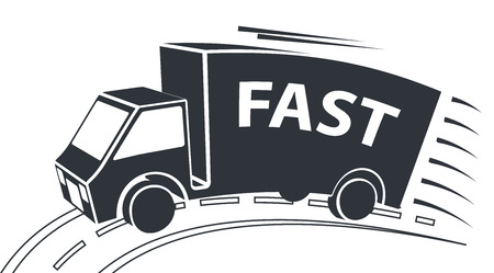 Delivery Van, Vector Illustrationのイラスト素材